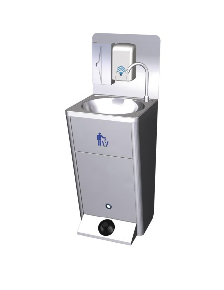 Lave-mains sur piédestal, modèle mobile et autonom e