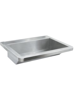 Lave-mains collectif 600 mm sans perçage en inox satiné