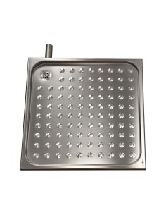 Receveur de douche antivandale avec tube d’évacuation sortie gauche inox AISI 304