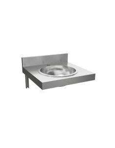 Lave-mains collectif en ACIER INOXYDABLE, 1 vasque  superposée
