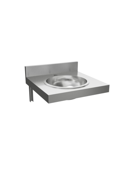 Lave-mains collectif en ACIER INOXYDABLE, 1 vasque  superposée