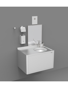 Lave-mains pour personnes stomisées inox AISI 304