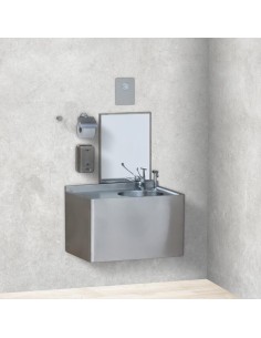 Lave-mains pour personnes stomisées inox AISI 304 2