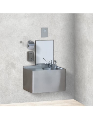 Lave-mains pour personnes stomisées inox AISI 304