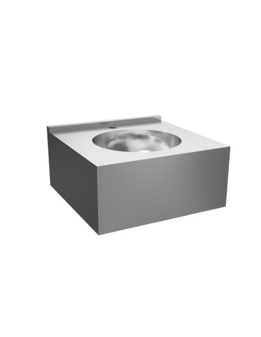 Lave-mains collectif en ACIER INOXYDABLE, 1 vasque  intégrée