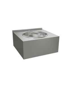 Lave-mains collectif en ACIER INOXYDABLE, 1 vasque  superposée
