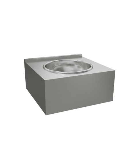 Lave-mains collectif en ACIER INOXYDABLE, 1 vasque  superposée