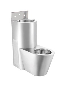 Ensemble compact inox installation adossée, position centrale
