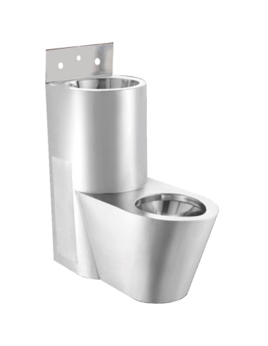 Ensemble compact inox installation adossée, position centrale