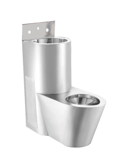 Ensemble compact inox installation adossée, position centrale