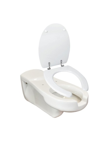Kit toilettes (WC)-bidet suspendus avec réservoir  chasse d'eau et couvercle