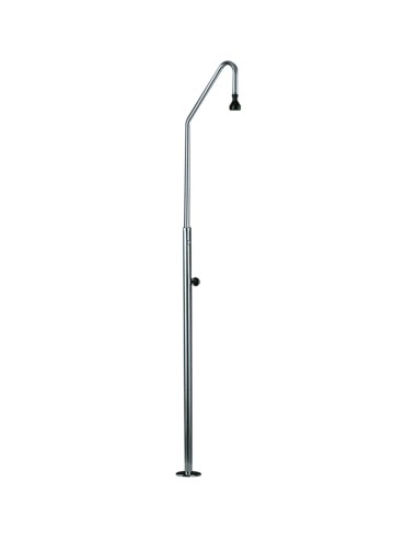 Colonne de douche en acier inoxydable avec une pomme de douche et un robinet fileté