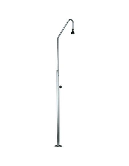 Colonne de douche en acier inoxydable avec une pomme de douche et un robinet fileté
