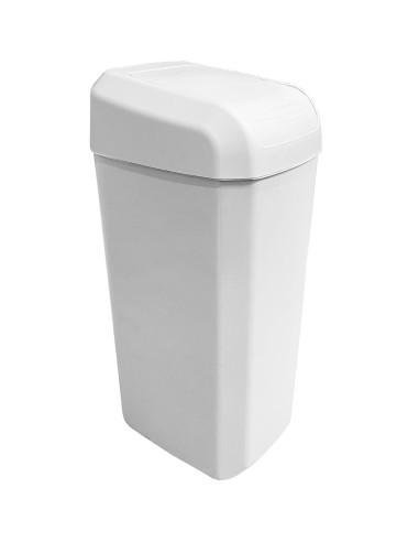 Poubelle hygiénique avec couvercle basculant en po lypropylène gris 45 l
