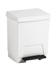 Poubelle en ABS, carrée avec couvercle et pédale 2 3 litres