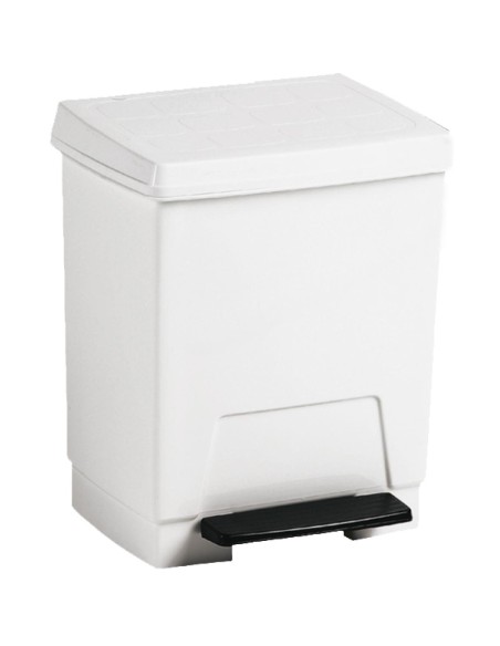 Poubelle en ABS, carrée avec couvercle et pédale 2 3 litres
