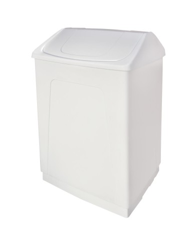 Poubelle en ABS, rectangulaire, couvercle basculan t 55 litres