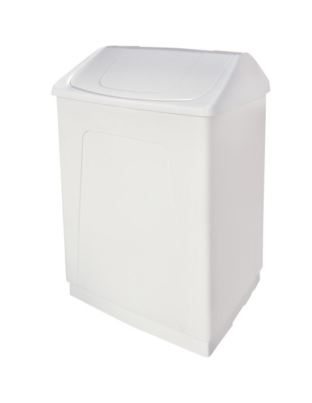 Poubelle en ABS, rectangulaire, couvercle basculan t 55 litres