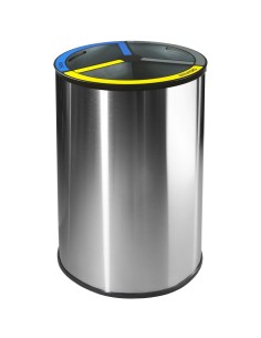 Poubelle recyclage grande capacité 3 seaux 42 l Sa tiné