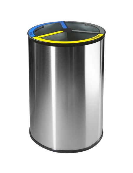 Poubelle recyclage grande capacité 3 seaux 42 l Sa tiné