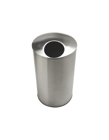 Poubelle en acier inoxydable AISI 304 avec couverc le 15 l Satiné
