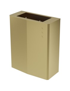 Poubelle murale acier inoxydable AISI 304 PVD or satiné, avec couvercle supérieur ouvert amovible 23 l