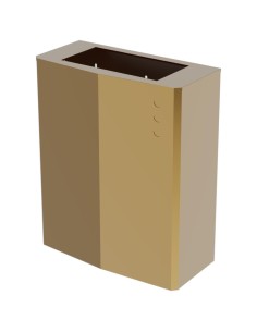 Poubelle murale acier inoxydable AISI 304 PVD or brillant, avec couvercle supérieur ouvert amovible 23 l