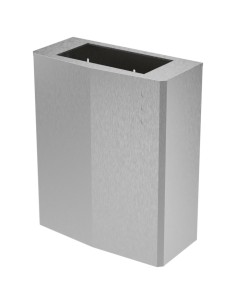 Poubelle murale en ACIER INOXYDABLE  AISI 304 sati né, avec couvercle 23 l
