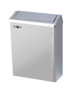 Poubelle murale en ACIER INOXYDABLE AISI 304 satin é, avec couvercle et verouillage 23 l