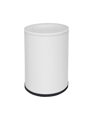 Poubelle en acier laqué blanc 12 l