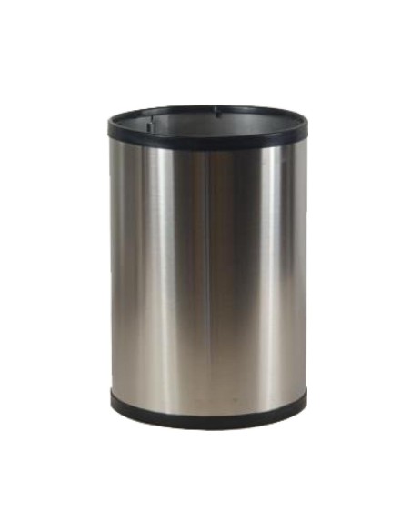 Poubelle en ACIER INOXYDABLE satiné avec anses 12  l