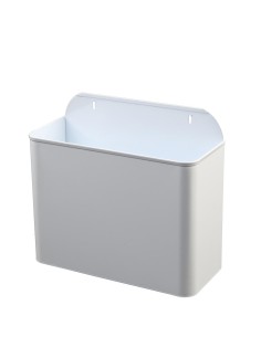 Poubelle murale laquée blanc 11 l
