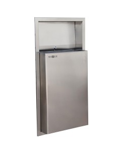 Poubelle murale semi-encastré 38 l ACIER INOXIDABL E AISI 304 satiné
