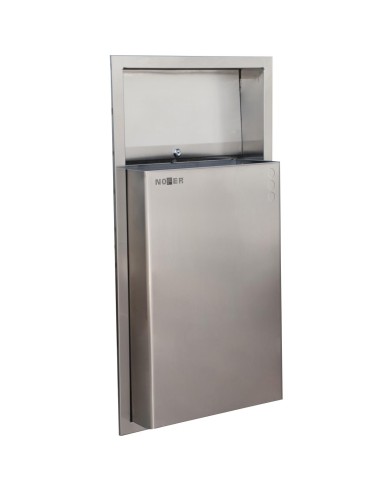 Poubelle murale semi-encastré 38 l ACIER INOXIDABL E AISI 304 satiné