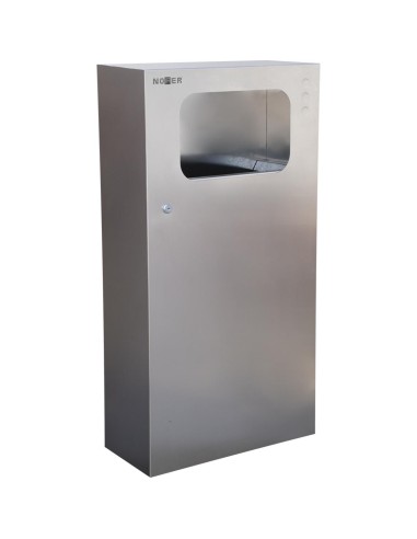 Poubelle à fixer murale 35 l ACIER INOXIDABLE AISI  304 satiné