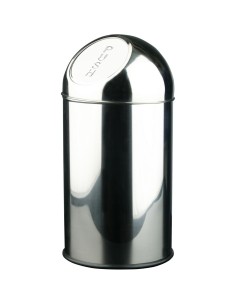 Poubellle avec couvercle à bascule en ACIER INOXID ABLE AISI 304 35 l brillant