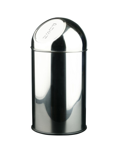 Poubellle avec couvercle à bascule en ACIER INOXID ABLE AISI 304 35 l brillant