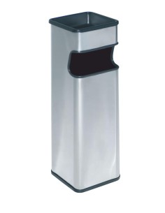 Poubelle cendrier en ACIER INOXYDABLE satiné 24 l