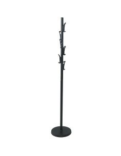 Portemanteau sur pied avec six cintres en ABS Noir