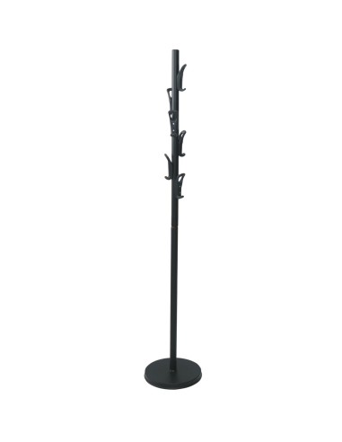 Portemanteau sur pied avec six cintres en ABS Noir