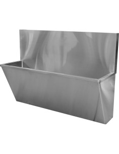 Lave-mains chirurgical mural trois utilisateurs en  acier inoxydable AISI 304 satiné