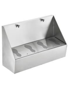 Lave-pieds collectif pour 2 utilisateurs acier inoxydable AISI 304 finition satinée