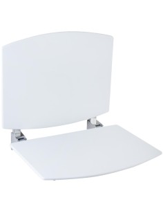 Serie NYLON- Siège de douche rabattable, avec doss ier en POLYPROPYLENE
