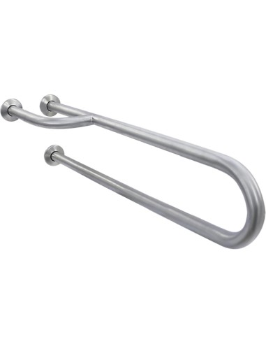 Barre fixe en ACIER INOXYDABLE AISI 304 satiné tri ple support mural