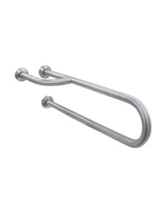 Barre fixe en ACIER INOXYDABLE AISI 304 satiné tri ple suppport mural
