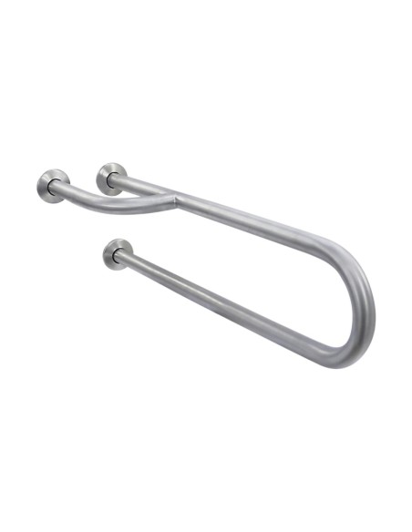 Barre fixe en ACIER INOXYDABLE AISI 304 satiné tri ple suppport mural