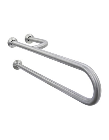 Barre fixe en ACIER INOXYDABLE AISI 304 satiné tri ple support mural
