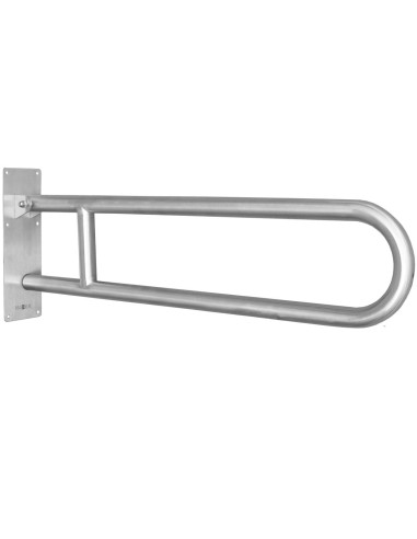 Barre rabattable en ACIER INOXYDABLE blanc sans di stributeur de rouleau de papier