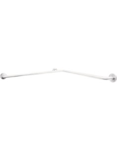 Barre fixe pour douche, en ACIER INOXYDABLE AISI 3 04 blanc