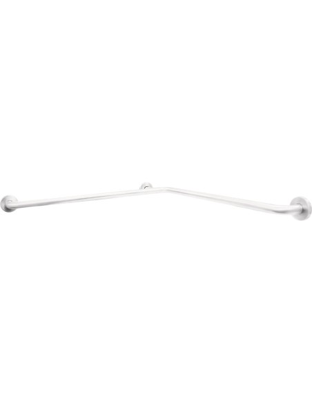 Barre fixe pour douche, en ACIER INOXYDABLE AISI 3 04 blanc